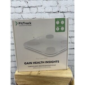 Fit Track Dara Smart Body BMI Composition Scale Open Box‎ White